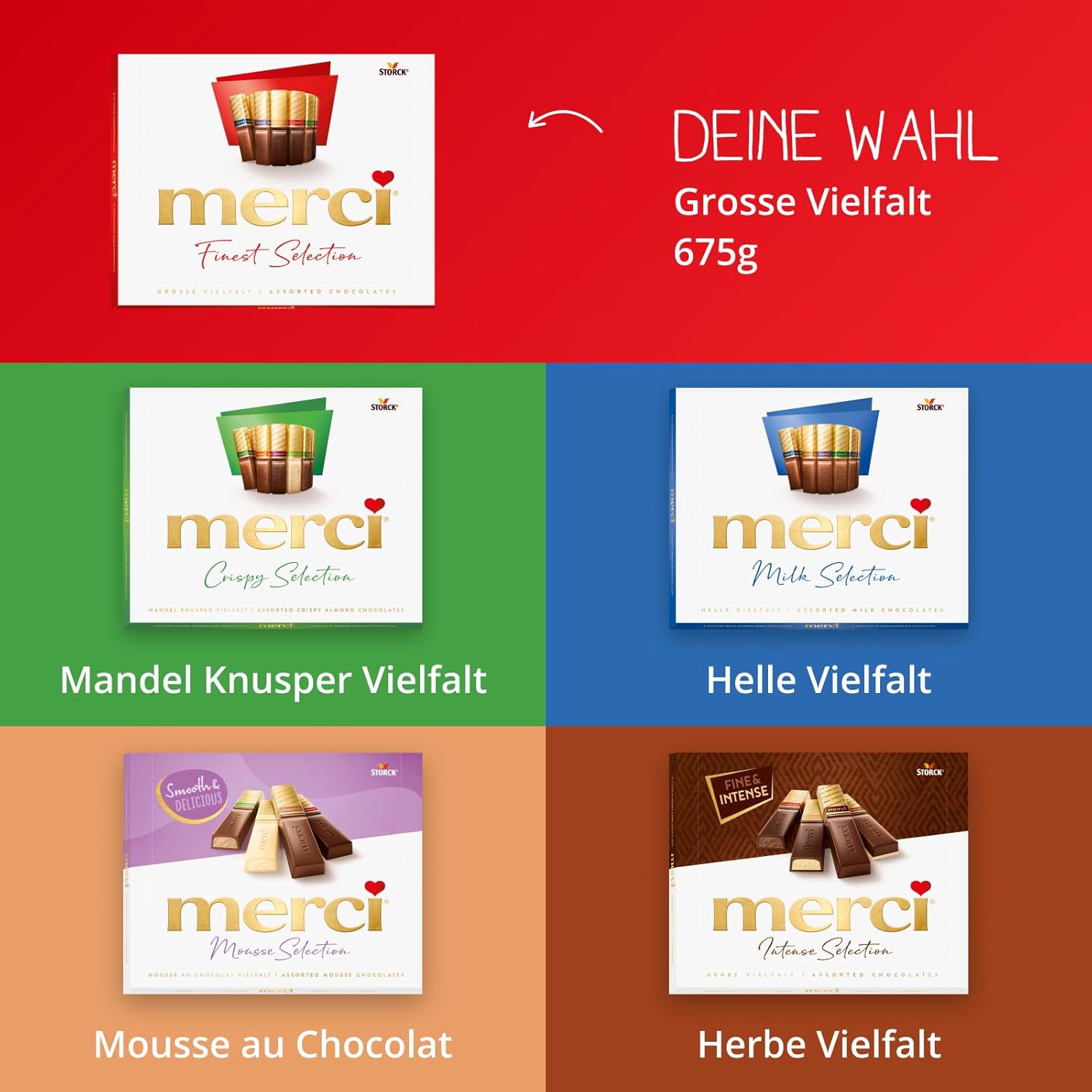 merci Finest Selection Assorted Chocolates 1 x 675 g Exquisite