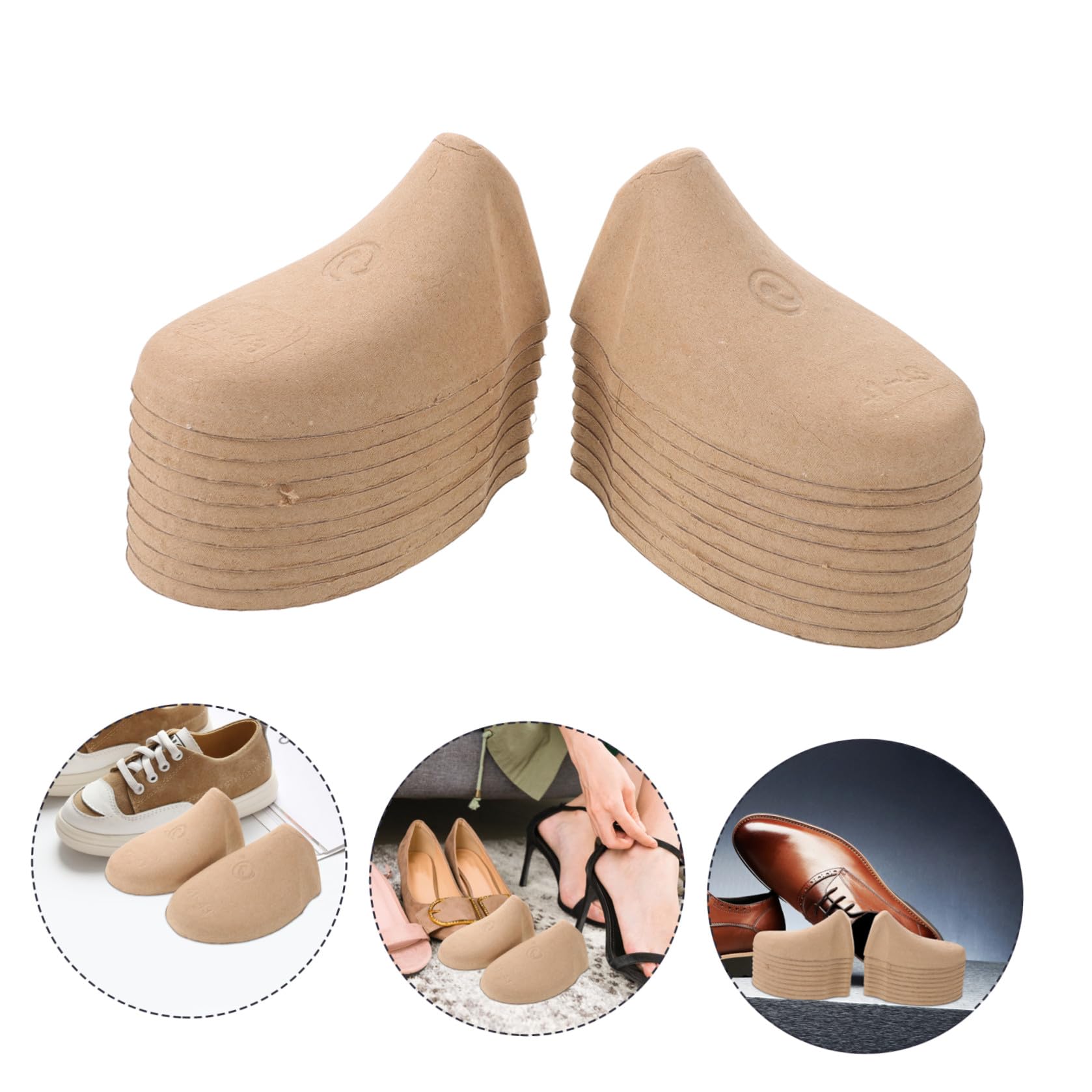 IMIKEYA Supporto Antirughe Tendiscarpe 50 Paia in Polpa di Cellulosa Eu 41-43, Modellatore per Scarpe da Uomo, Accessori per Scarpe da Lavanderia a Secco e Ambienti di Lavoro