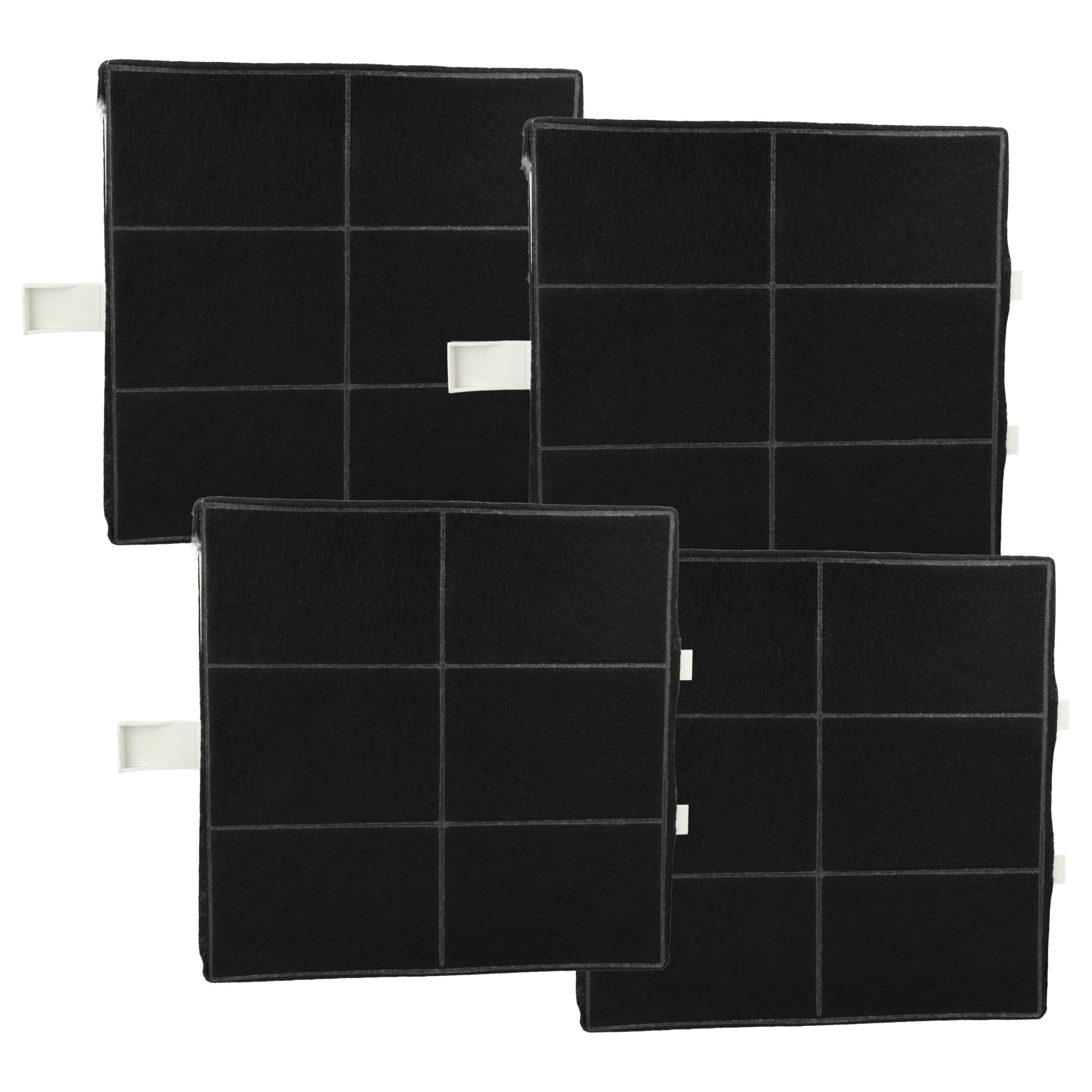 vhbw 4 filtry z węglem aktywnym kompatybilne z Siemens DWB095450, LC46256, LC46652, LC46756, LC46952 okap kuchenny, 22,2 x 22,2 x 2,4 cm