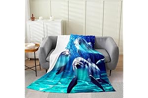 Snuggle into the Ocean's Embrace with Our Adorable Dolphin Blanket