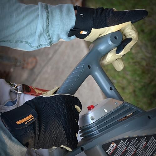 Miniatura 5 de Cordova 99801 Guantes de cuero para clima frío, piel de cabra, puntas de los dedos para pantalla táctil, protección contra impactos, forro