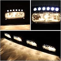 Vista 3 de DNA MOTORING FL-ZTL-360-CH Luz antiniebla universal montada en el techo con arnés de cableado e interruptor interior, ángulo de haz ajustable