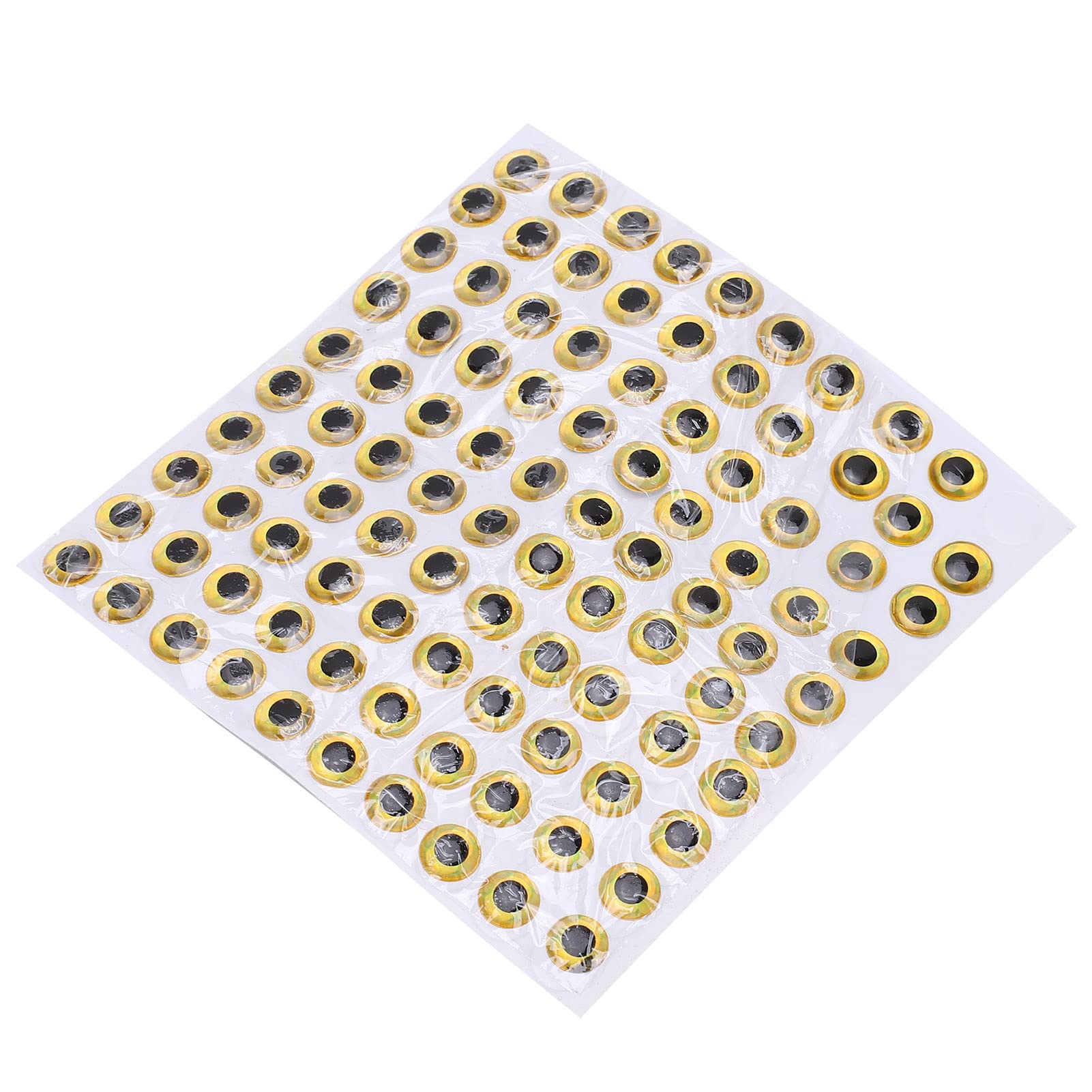 Cryfokt Fish Eyes, 3D Fisheye Sticker Exquisite Not Easy To Drop for Fishing (Gold)