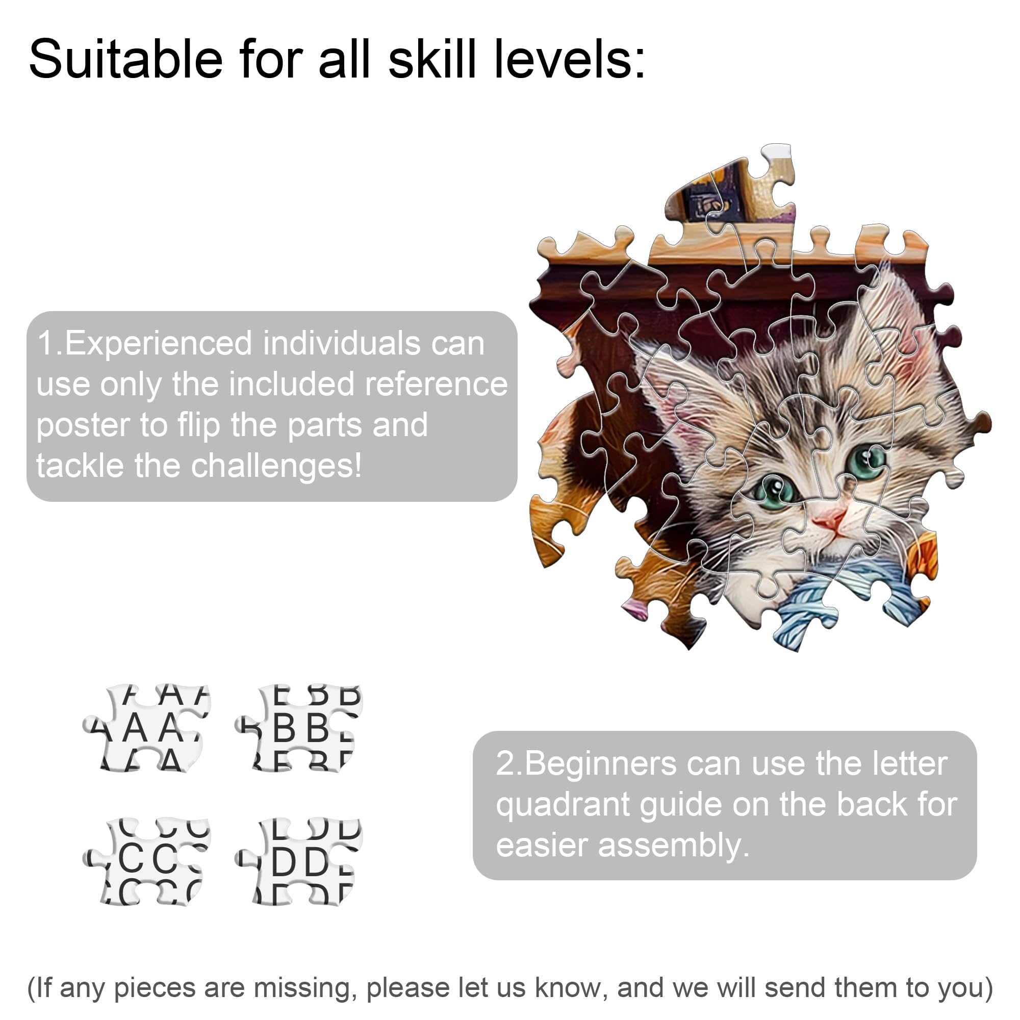 Bimkole Cat Puzzles for Adults 1000 Pieces, Books Paper Jigsaw Puzzle 1000 Pieces - Image 3