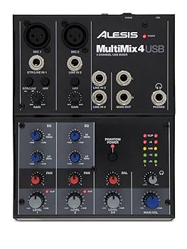 DTM・DAW ALESIS MultiMix 4 USB Alesis MultiMix 4 USB FX 4-Channel Mixer with Effects & USB