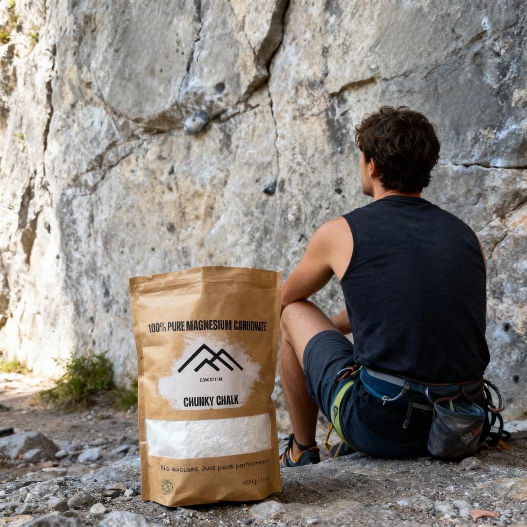 Magnesio para Escalada 400g Chunky Chalk Carbonato de Magnesio Puro Máximo Agarre