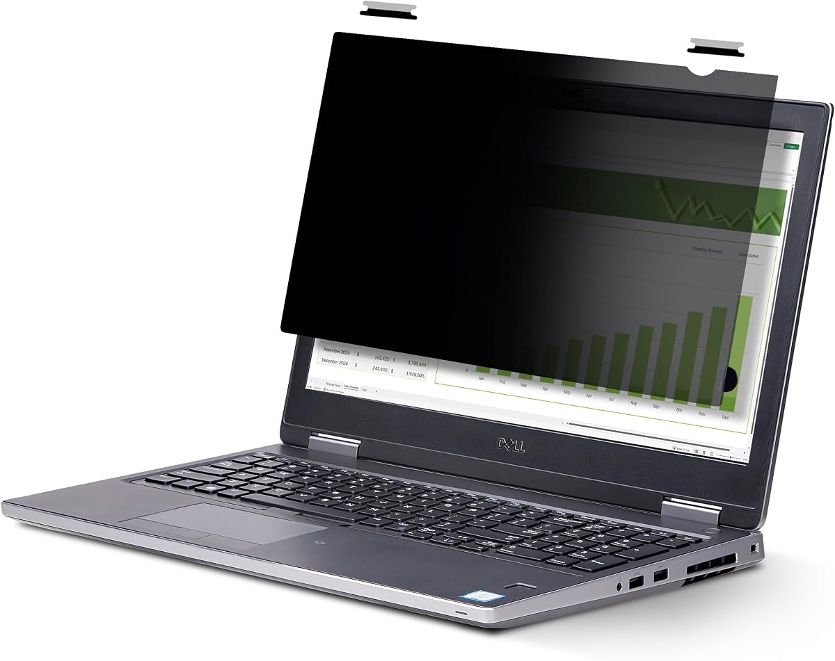 StarTech 12.5in 16:9 Flip-Up Laptop Privacy Screen, Laptop Security Shield | Anti-Glare Blue Light Filter, Touch-Enabled Privacy Filter, +/-30 Deg. View