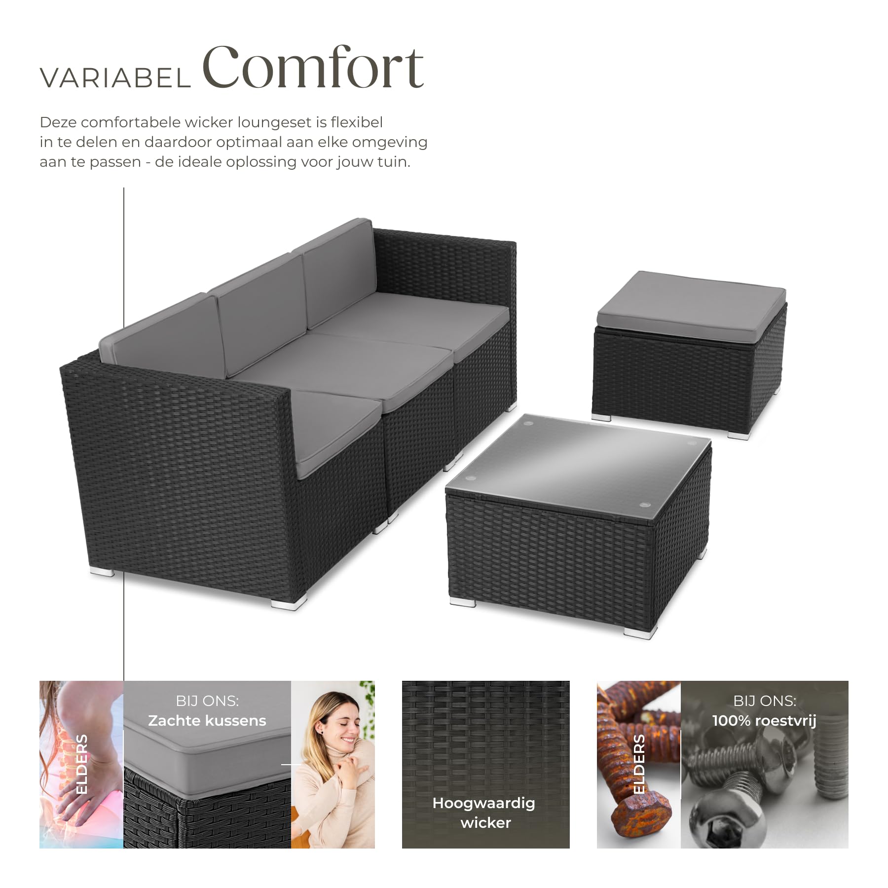 Wicker lounge voor tuin & terras | stijlvol & weerbestendig