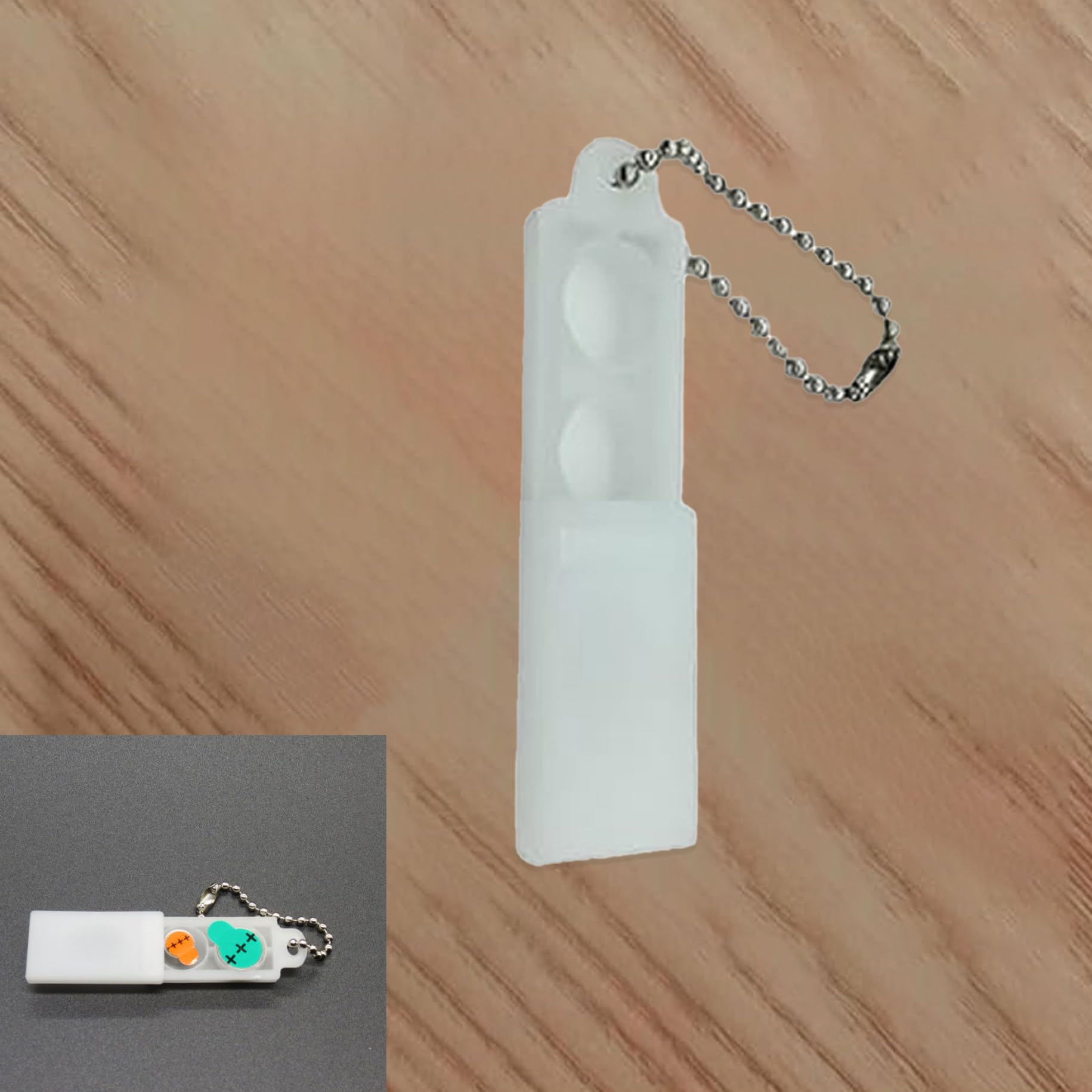 Caso de la batería de audífonos, 5pcs Cajas de almacenamiento de baterías de audífonos de plástico con llavero, soporte de batería de tamaño de bolsillo, caja de viaje portátil para de audífo