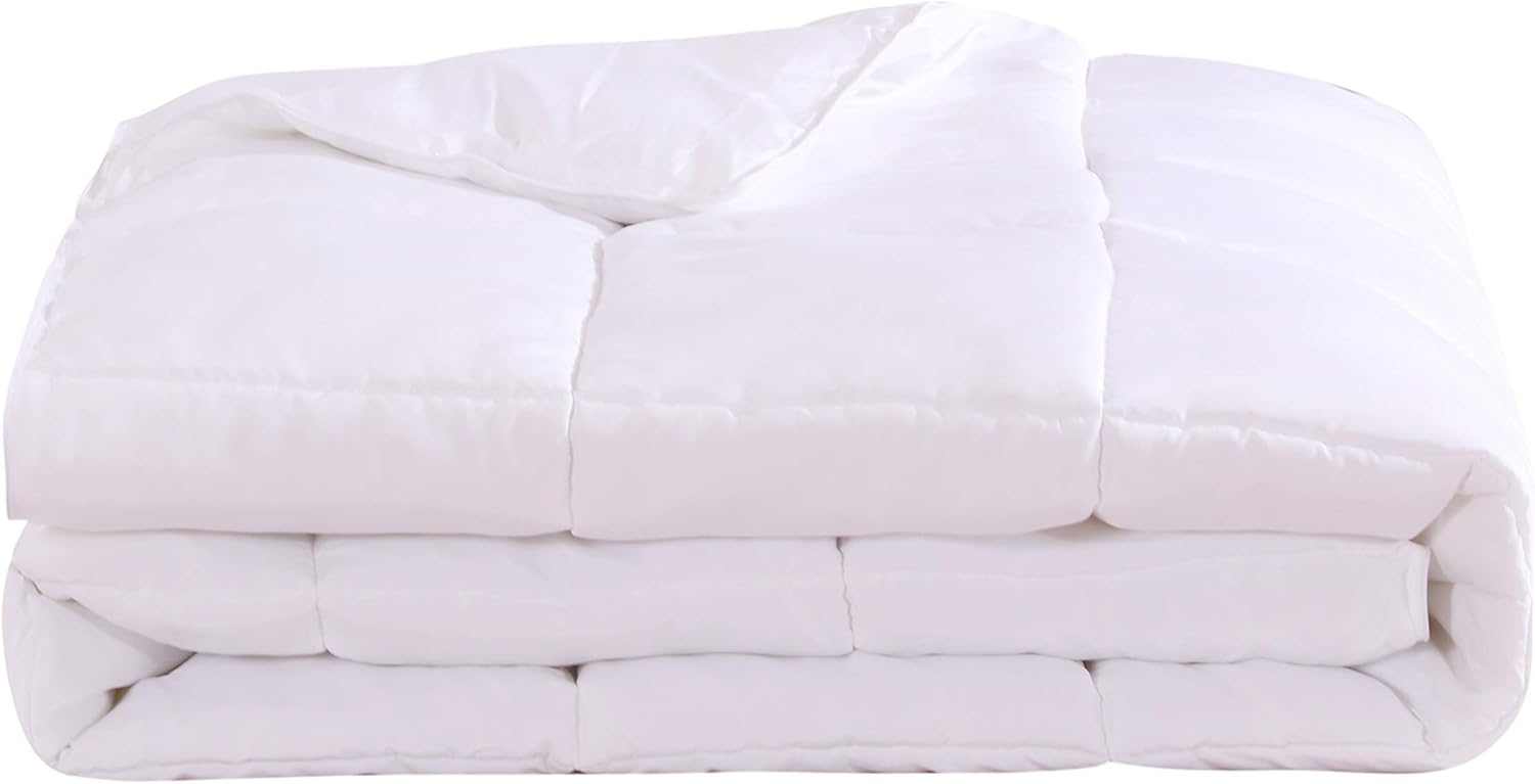 Royal Hotel Bedding White Down Alternative Queen Comforter with Corner Tabs - Hypoallergenic All-Season Plush Hotel Style Comforter, Duvet Insert Oversized Queen 92x98