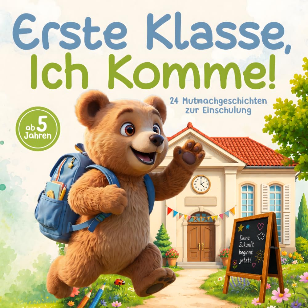 Erste Klasse, ich komme!: 24 interaktive Mutmachgeschichten zur Einschulung mit spielerischen Mitmachseiten für einen starken Schulstart