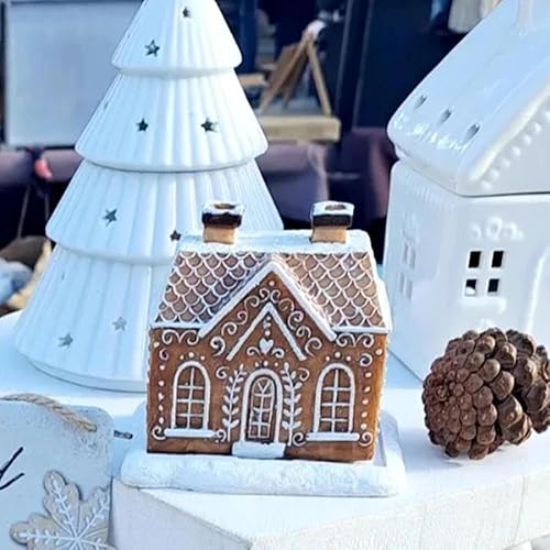 Miniatura 4 de Quemador de incienso de casa de jengibre, quemador de incienso de cabaña de Navidad, soporte para palo de incienso, soportes de incienso para