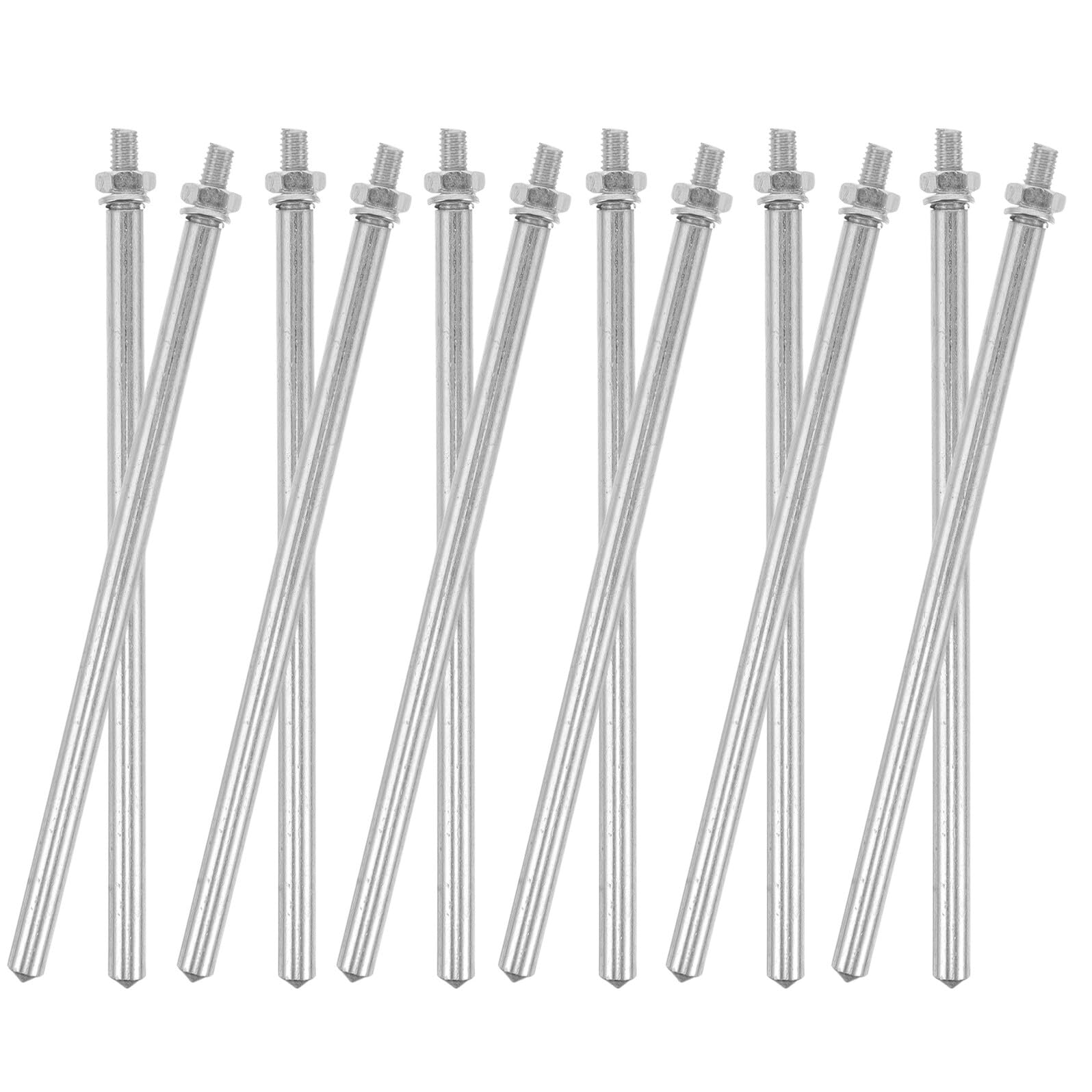 Tiges de bobine blanches pour machine industrielle lot de 30 axes métalliques anti-vibration