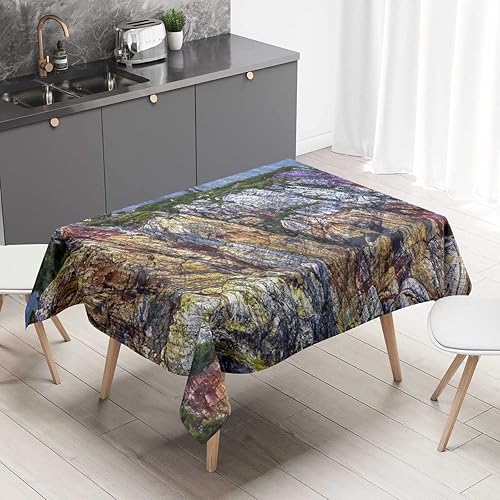 Miniatura 1 de Mantel rectangular de montaña para mesa, mantel rústico para decoración del hogar, cocina, 52 x 70 pulgadas