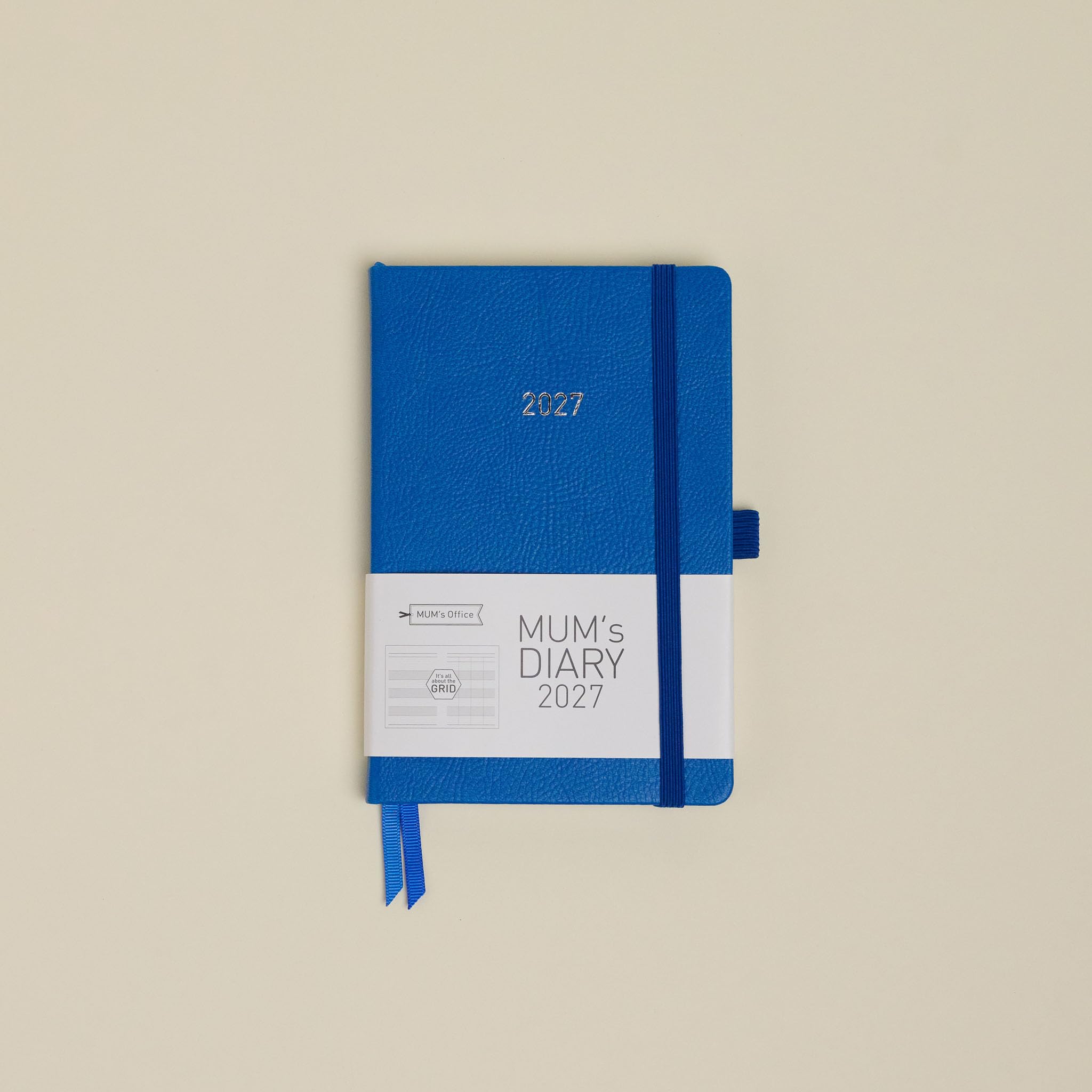 MUM's Diary 2027 (Cobalt) - Medium sized 2027 diary - Jan to Dec 2027 Week-To-View with 4 column GRID layout - organise the scheduling chaos of busy family life