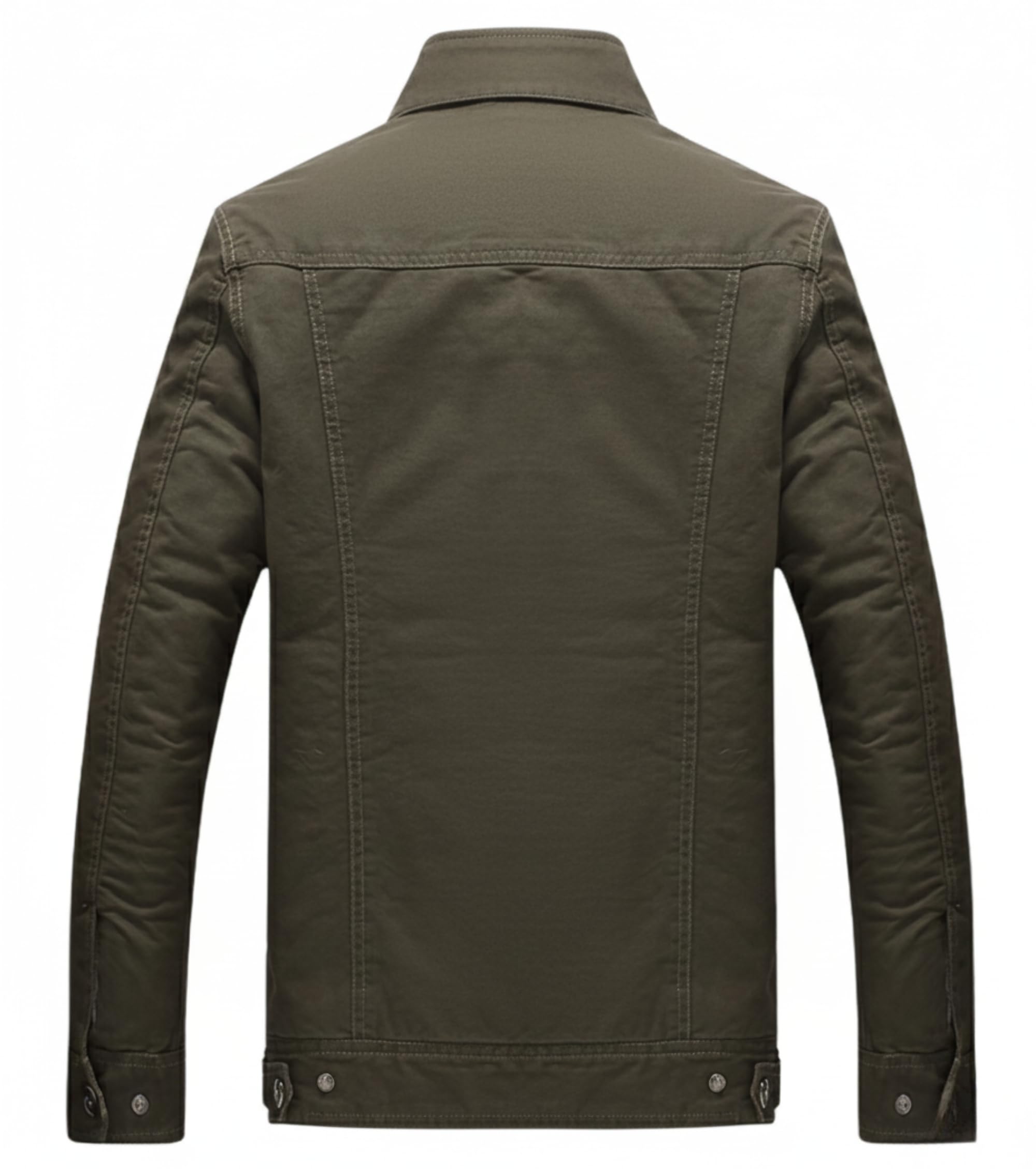 L'MONTE Imported Casual Cotton Standard Length Fur Winter Jacket for Men (XL, Green)