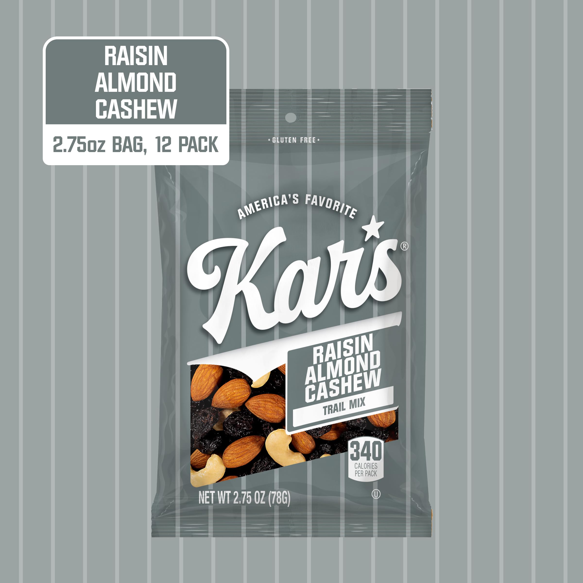 Amazon.com: Kar's Nuts Raisin Almond Cashew Trail Mix, 3 oz – Grab