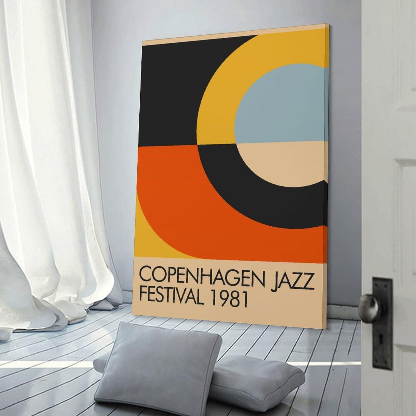 Junmoney Copenhagen Jazz Festival 1981 Decorative Canvas Print, 20x30inch(50x75cm), for Study, Office Or Focused Interiors, Canvas Wall Decor for Creative Rooms