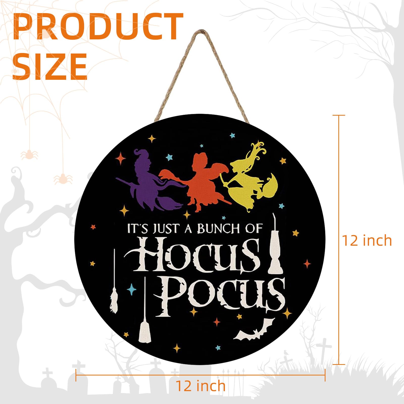 Snapklik.com : Halloween Hocus Pocus Door Sign Just A Bunch Of Hocus ...