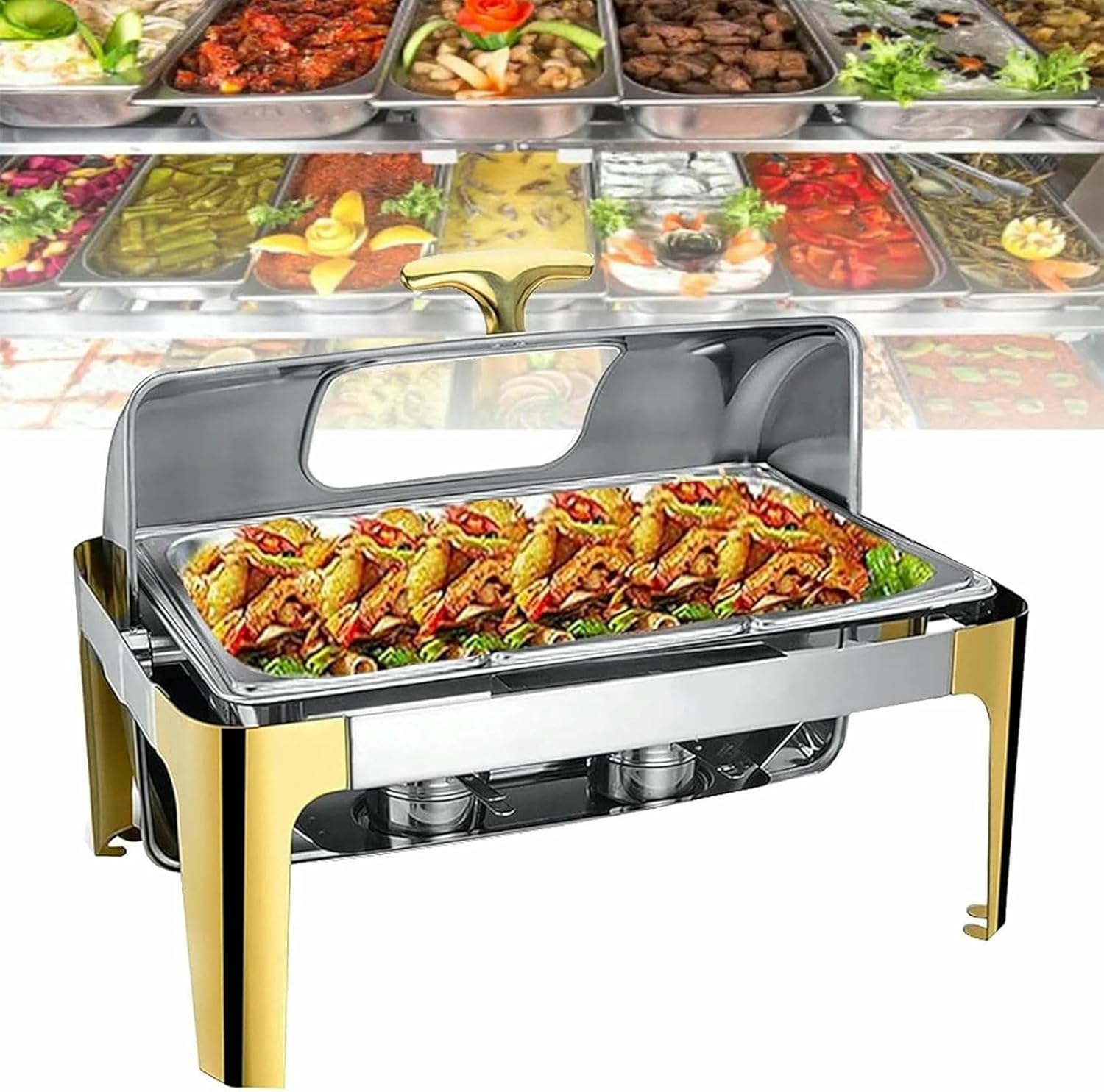 Calentador de Buffet para Hot Pot, 13L, Acero Inoxidable, 400W