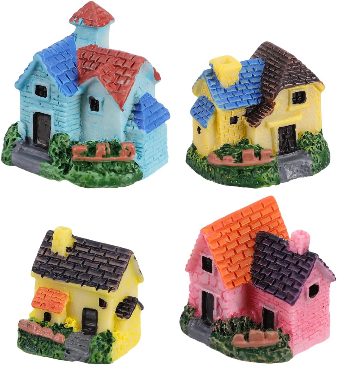 4pcs Resin Micro Landscape Figurines Accessories Dollhouse Decoration Bonsai Cra…