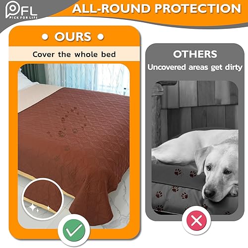 Miniatura 3 de Paquete de 2 mantas impermeables para perros grandes, fundas de sofá para mascotas, protegen los muebles de la cama, sofá, mantas suaves y