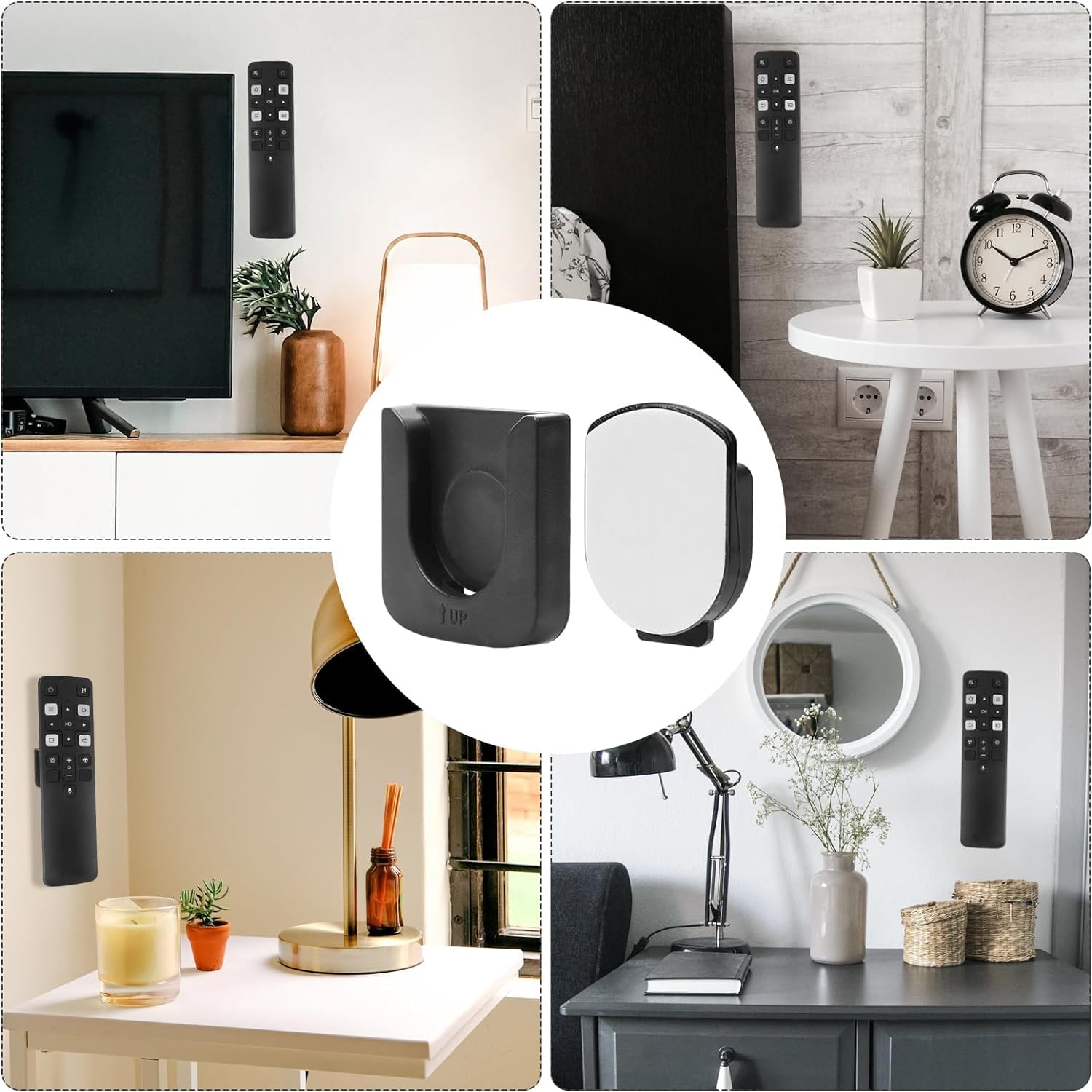 Magnetische afstandsbedieninghouder voor aan de wand - set van 4
