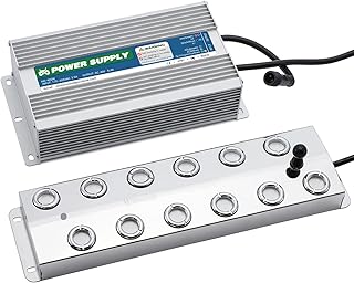Mxmoonant Mist Maker 12 Head Ultrasonic Fogger 8.4L/H Fogger Humidifier 400W for Hydroponics Landscape Festival Atmosphere Food Preservation (Mist Maker, 12-head)