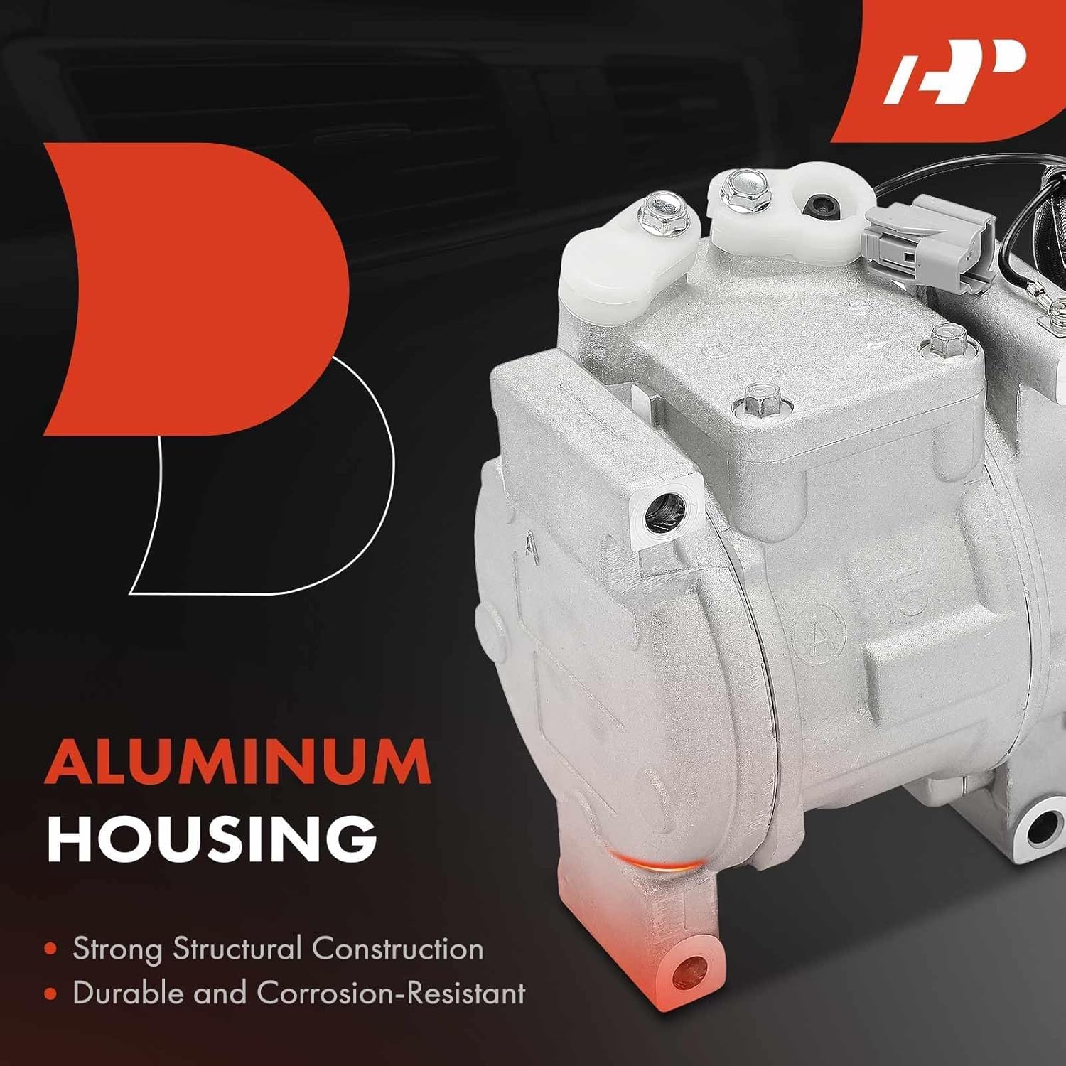 A-Premium Air Conditioner AC Compressor with Clutch Compatible with Honda Civic 2.0L 2002-2005, Acura RSX 2.0L 2002-2006, with HS090 Compressor