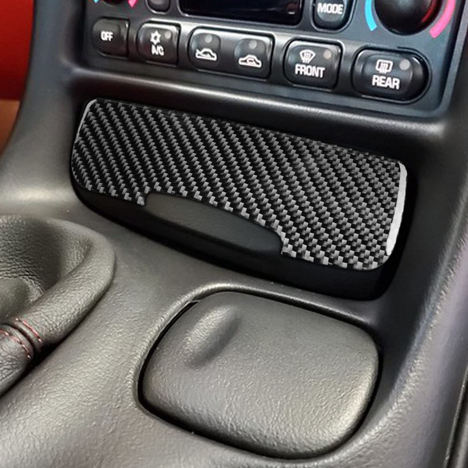Real Premium Carbon Fiber Car Power Outlet Interior Trim Cover Compatible with Chevrolet Corvette C5 1998 1999 2000 2001 2002 2003 2004 Accessories