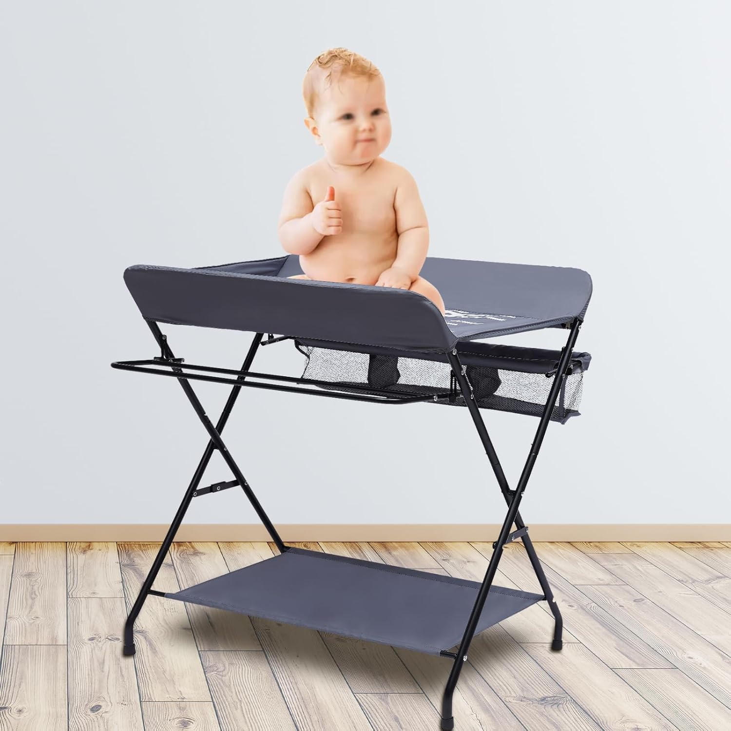 Baby Ing Table Nursery Organizer with Storage Clever and Convenient Foldable Baby Ing Station from Birth to 12 Months