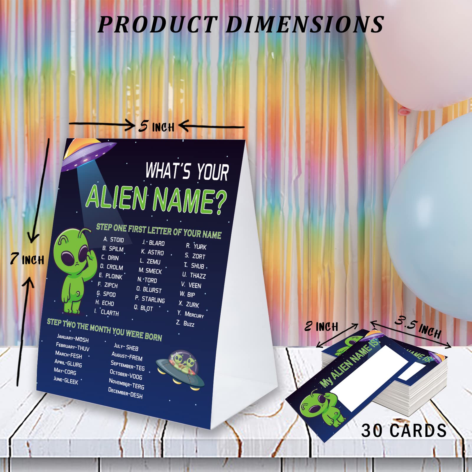 Space Theme Activities What's Your Alien Name Game - Space Party ...