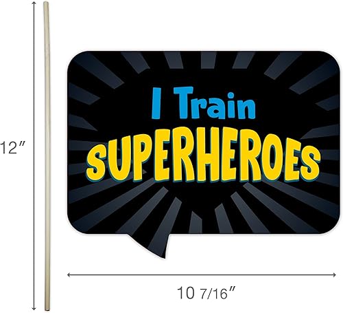 Miniatura 3 de Divertidos accesorios para cabina de fotos de superhéroes Bam, decoraciones de fiesta temática de superhéroes para baby shower o fiesta de