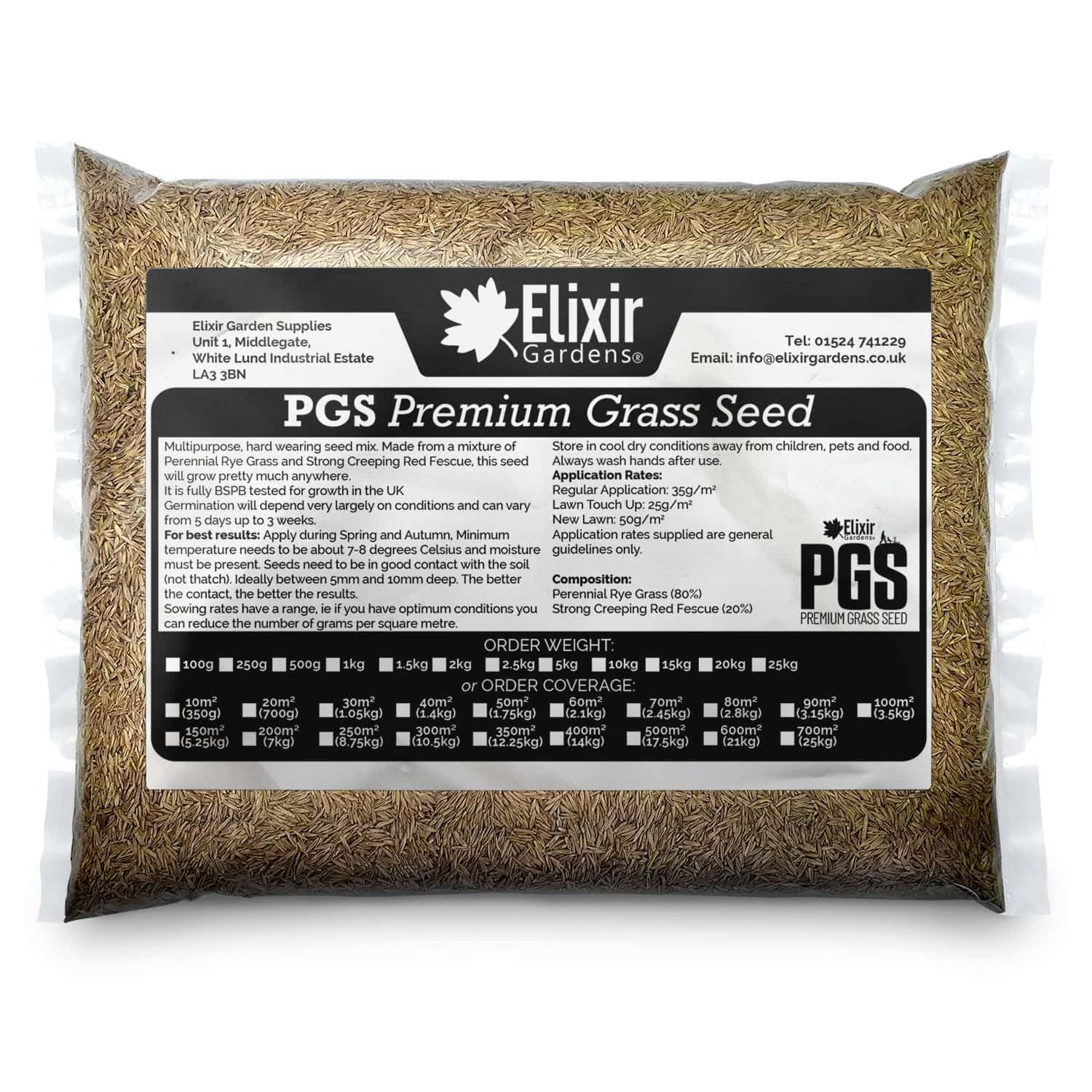 Elixir Gardens Seasonal Lawn Fertilisers for Turf & Grass | PGS Premium Grass Seed | Treats 100 Sq. Meters — image 1