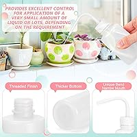 Vista 6 de Valchoose Profesional 2 piezas de 150 ml de botella de agua para pestañas con exprimidor, botella de lavado para tatuajes de 5.1 oz sin necesidad