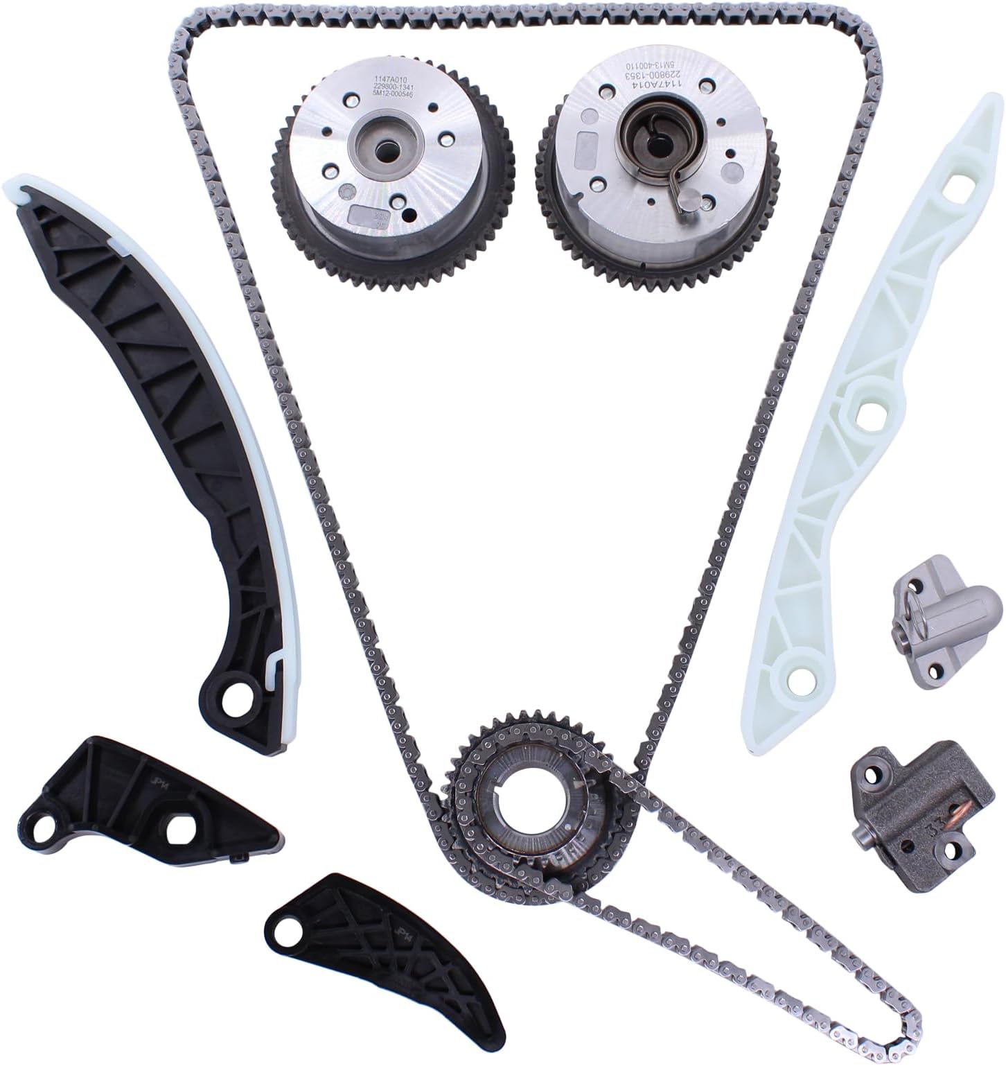 A-Preiu Engine Tiing Chain Kit W/Tensioner Guide [DOHC 4Cyl 2.0L EA888] Copatible With Audi - View #2