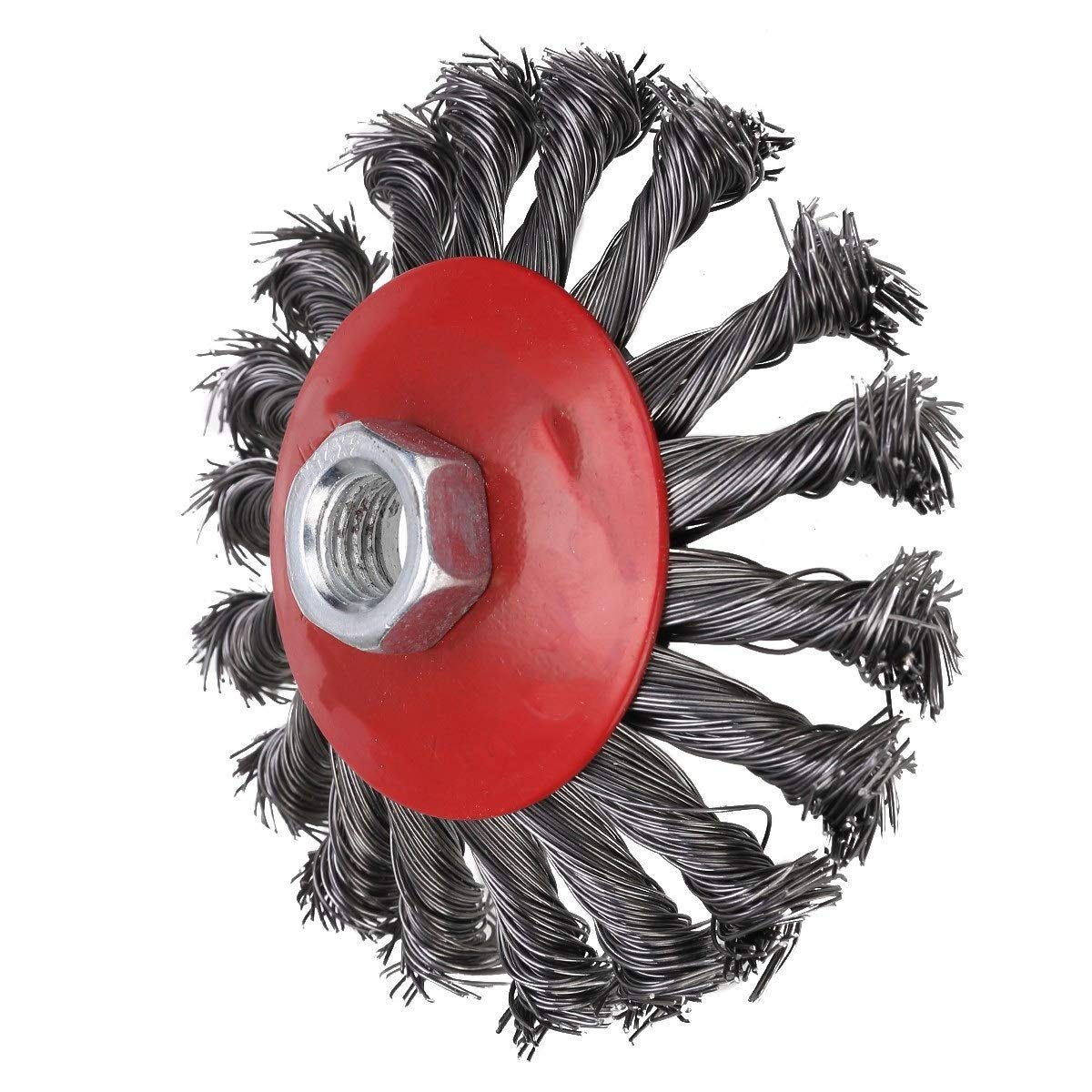 Szczotka tarczowa Szczotka tarczowa z drutu nylonowego 3 szt. Obrotowe mocne metale Twist Węzeł Drut tarczowy Zestaw szczotek kubkowych 115 mm Szlifierka kątowa Narzędzia ścierne Narzędzie d