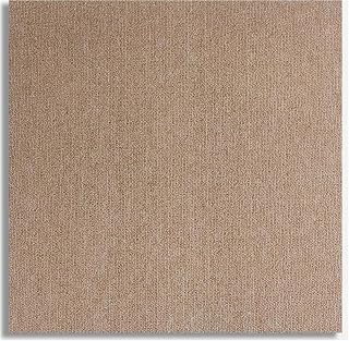 Teppichfliesen Moskau 50x50cm selbstliegend - 20 Stück Set - 5m², strapazierfähiger Teppich Bodenbelag mit hochwertigem Schlingenflor für Haus & Büro - antistatisch mit Bitumen Rücken (Beige)