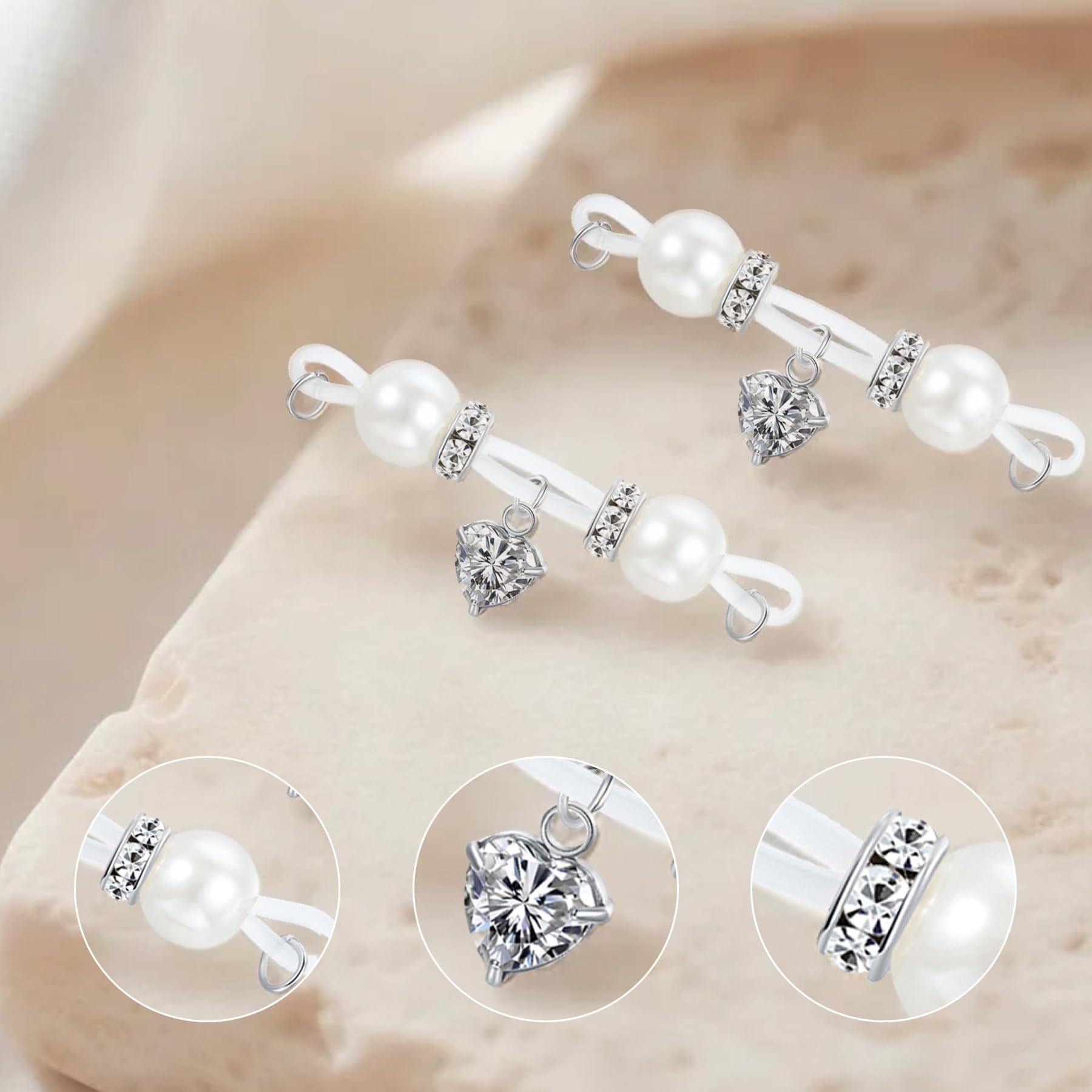 MODRSA Piercing sutków - biżuteria do piercingu sutków: 3 szt. koral sztuczne sutki pierścienie regulowane bez przekłuwania z wisiorkiem w kształcie motyla
