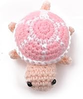 Adorable Handmade Pink Crochet Turtle Mini Amigurumi - Cute Home Decor, Car Charm, Birthday Gift for All Ages