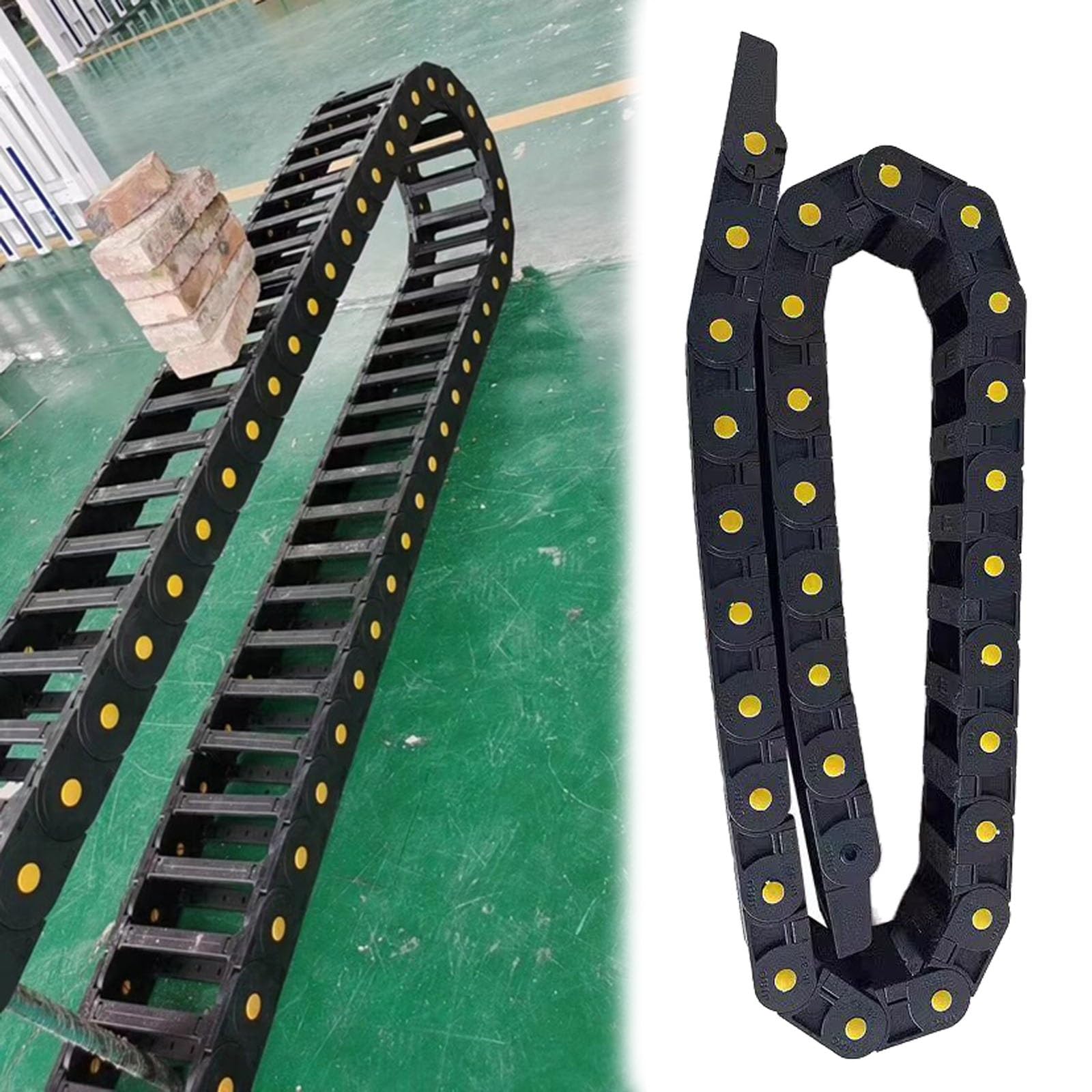 H 25mm R55 Cable Drag Chain, Removable Bridge Type Wire Carrier for CNC Machine Tools & 3D Printers, Customizable Length & Bend Radius(1m/3.3ft,20x50mm/0.79x1.97i)