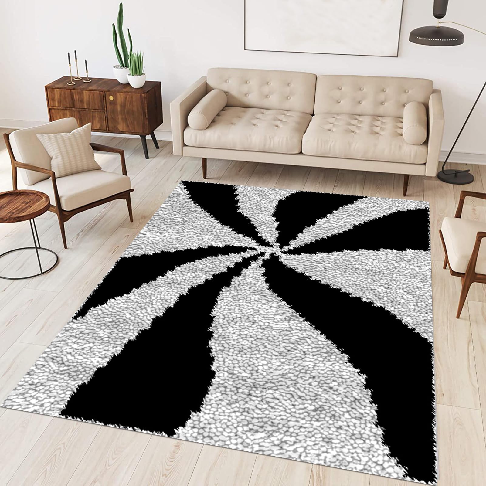 Tehocwiz Dywan do samodzielnego wiązania, gobelin, zestaw do haftu krzyżykowego, zestaw dla dorosłych, rękodzieło, prezenty, wycieraczki, 130 x 150 cm, zestaw do wiązania