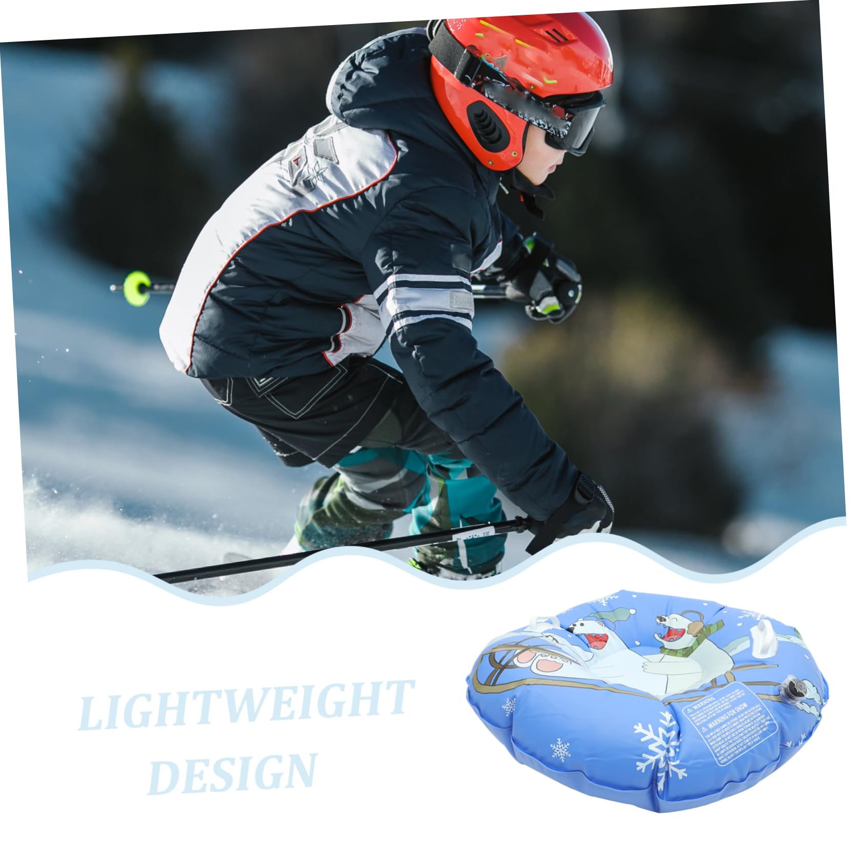 BESPORTBLE Slittino Gonfiabile per Neve Tubo da Neve Invernale per Esterni Giocattolo per Slittino per Adolescenti Pneumatico Resistente all Usura