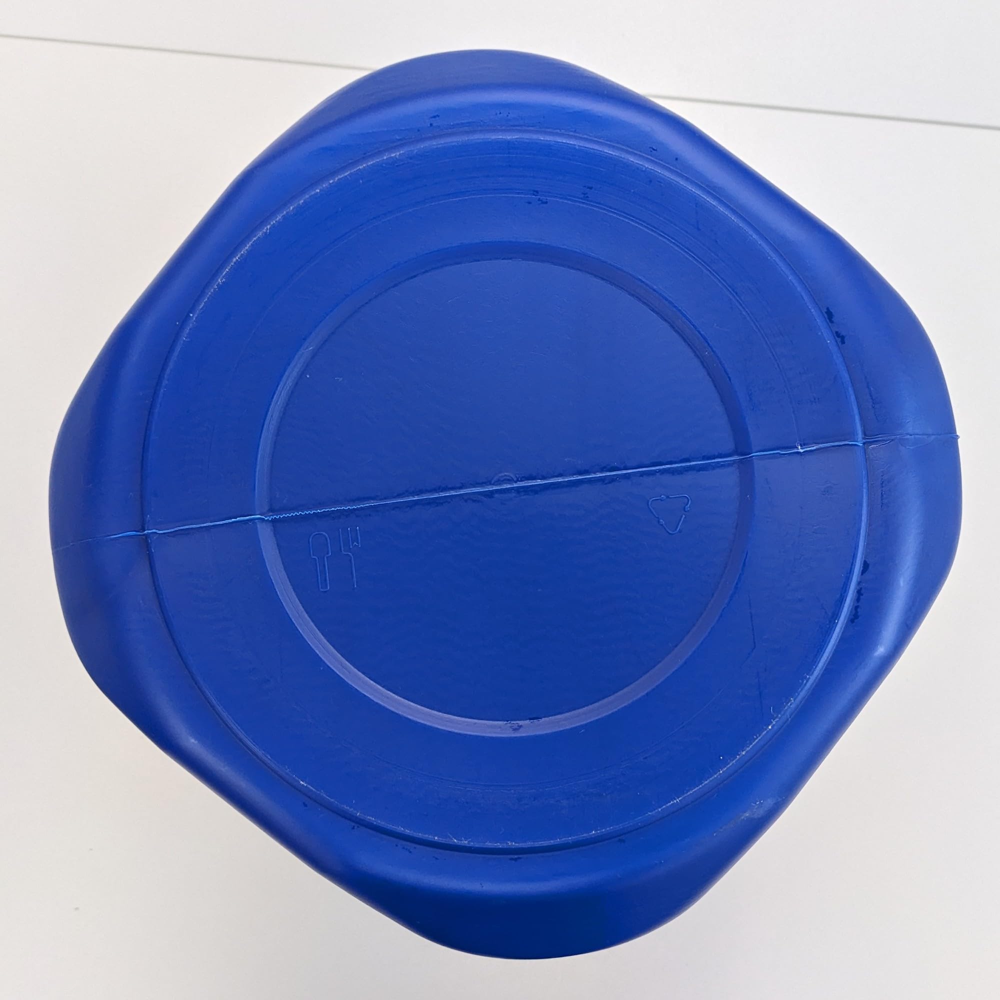 Plasteo® 50 L Baril à large ouverture avec couvercle et poignées, angulaire, bleu, adapté pour les aliments et sans BPA, contenant pour nourriture, baril en plastique, baril universel, baril avec