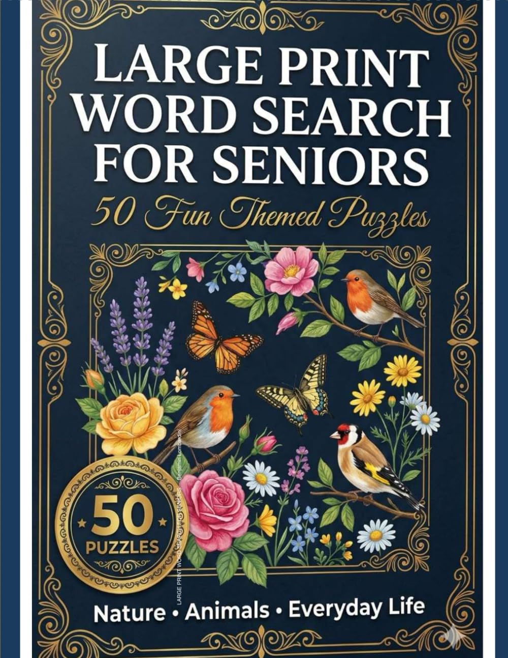 Large Print Word Search for Seniors: 50 Fun Themed Puzzles: Nature, Animals & Everyday Life