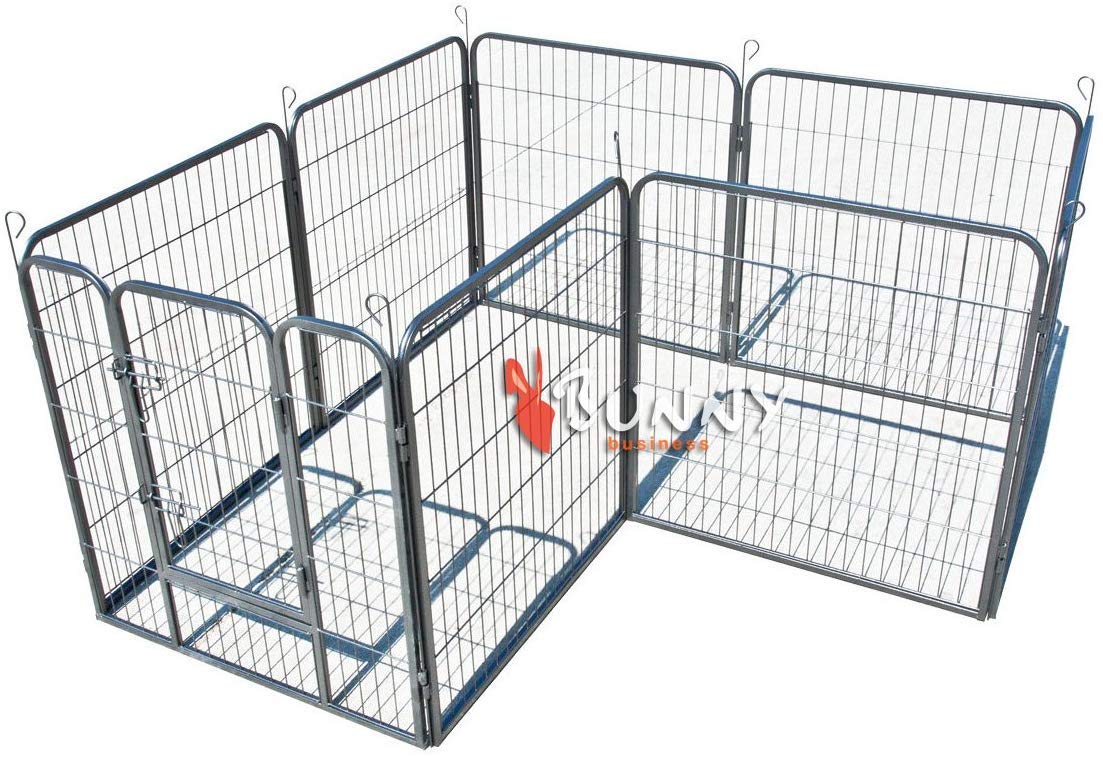 BUNNY BUSINESS Heavy Duty Puppy Box Enclosure/Coniglio 8 Pannelli, Grande, Grigio Canna di fucile