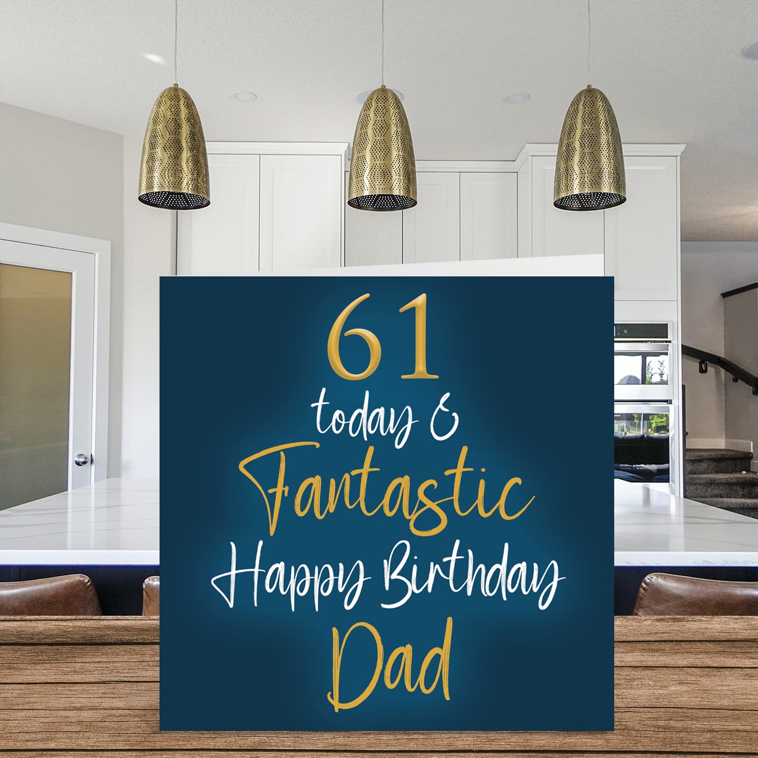 Fantastiques Cartes D'anniversaire De 61 Ans Pour Papa – 61 Aujourd'hui Et Fantastique – Carte D'anniversaire Pour Papa De La Part De Son Fils, Fille, Cadeau De Père, Cartes De Vœux De