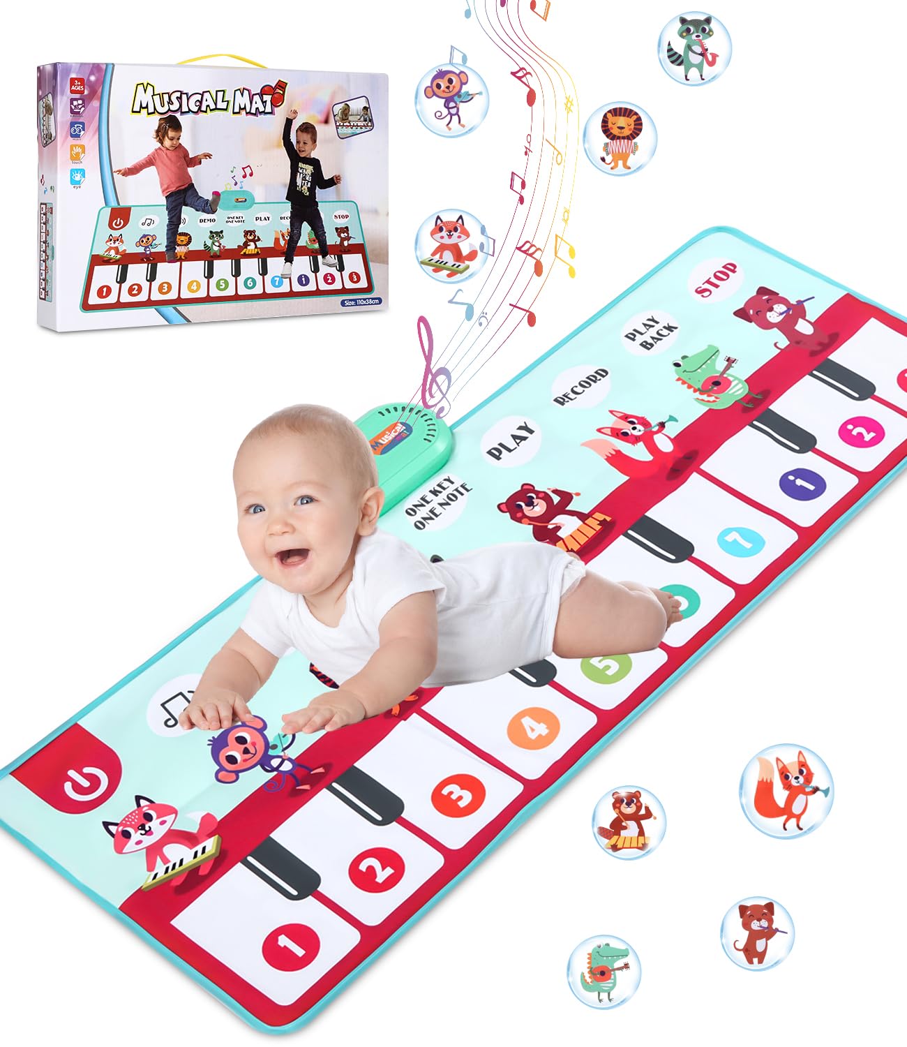 Generic Tapis Musical pour Enfants, Tapis de Danse Clavier Piano, Tapis Tactile avec Animaux, Jouet Musical Éducatif Précoce pour Filles et Garçons. à prix pas cher | Maroc