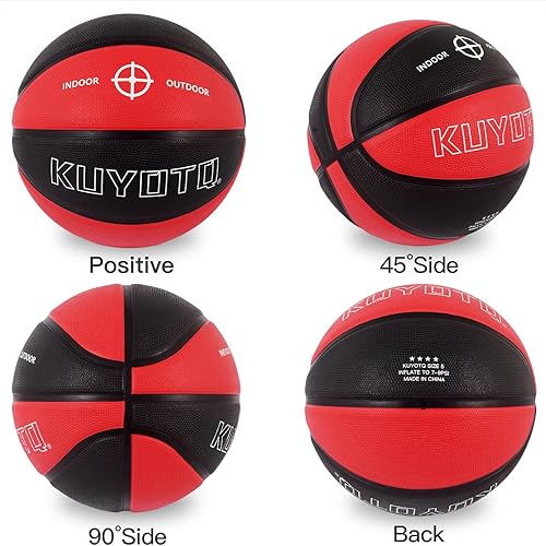 Miniatura 7 de KUYOTQ Kids Toddler Youth Adult Size 34567 Basketball 2225.527.528.529.5" Thickened Rubber or Faux Leather Indoor Outdoor Basketball for Boys Girls