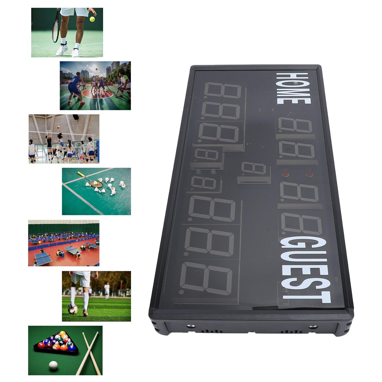 Annadue LED Anzeigetafel mit Zeitschaltuhr, Elektronische Digitale Anzeigetafel mit Fernbedienung, Elektronischer Punktezähler für Cornhole Basketball Tennis Fußball Volleyball Spiele